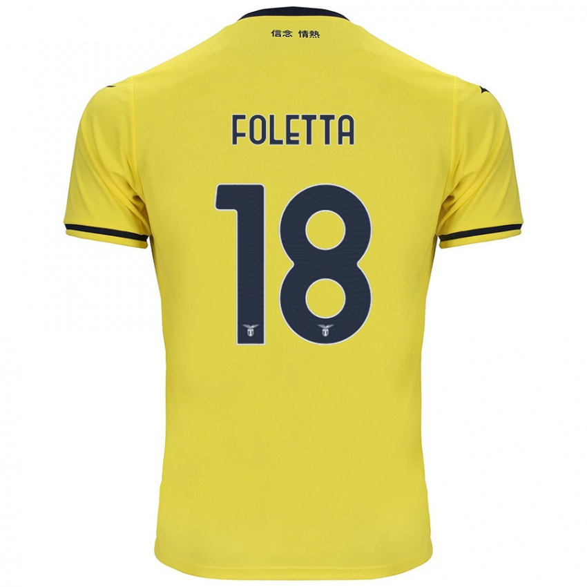 Niño Camiseta Isabella Foletta #18 Amarillo 2ª Equipación 2024/25 La Camisa Argentina