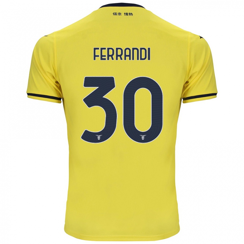 Niño Camiseta Giulia Ferrandi #30 Amarillo 2ª Equipación 2024/25 La Camisa Argentina