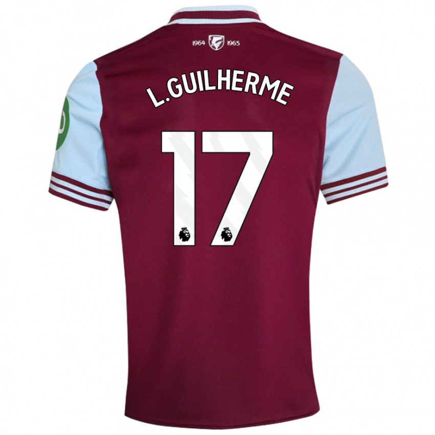 Hombre Camiseta Luis Guilherme #17 Rojo Oscuro 1ª Equipación 2024/25 La Camisa Argentina