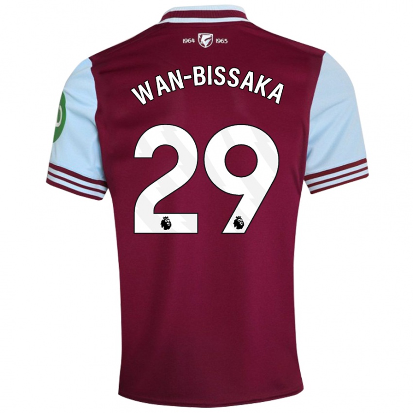 Hombre Camiseta Aaron Wan-Bissaka #29 Rojo Oscuro 1ª Equipación 2024/25 La Camisa Argentina