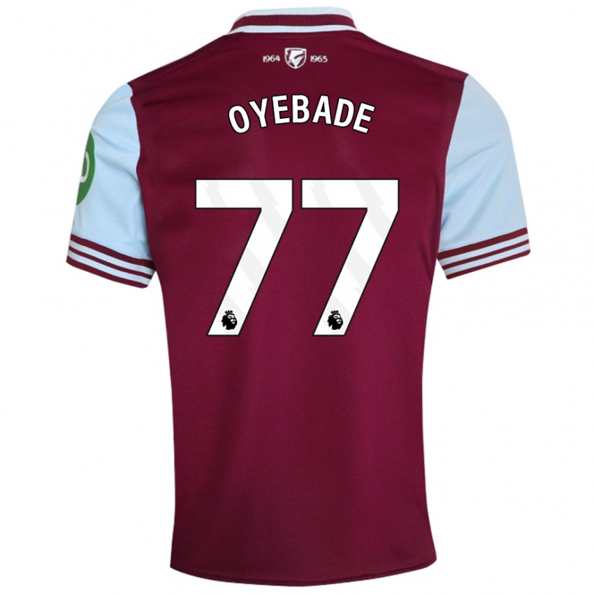 Hombre Camiseta Rayan Oyebade #77 Rojo Oscuro 1ª Equipación 2024/25 La Camisa Argentina