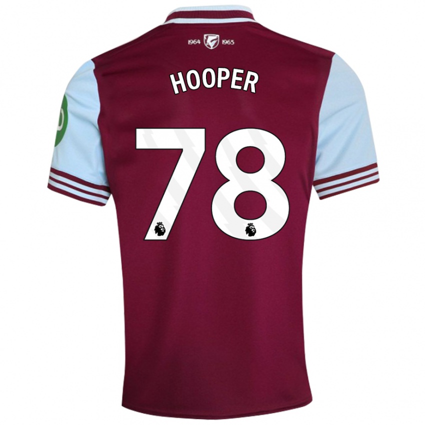 Hombre Camiseta Finley Hooper #78 Rojo Oscuro 1ª Equipación 2024/25 La Camisa Argentina