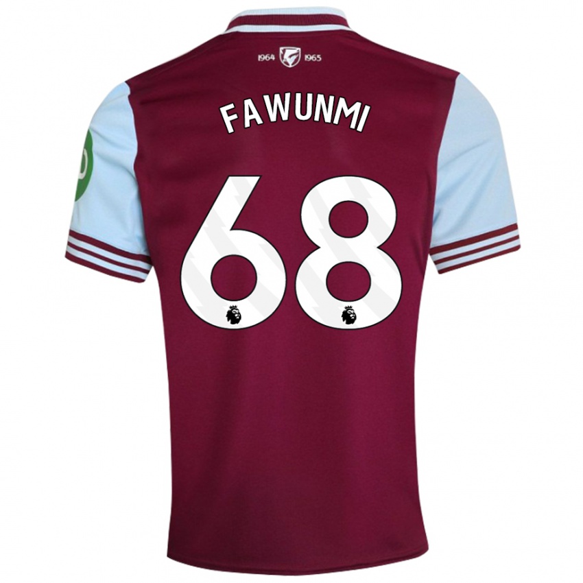 Hombre Camiseta Favour Fawunmi #68 Rojo Oscuro 1ª Equipación 2024/25 La Camisa Argentina