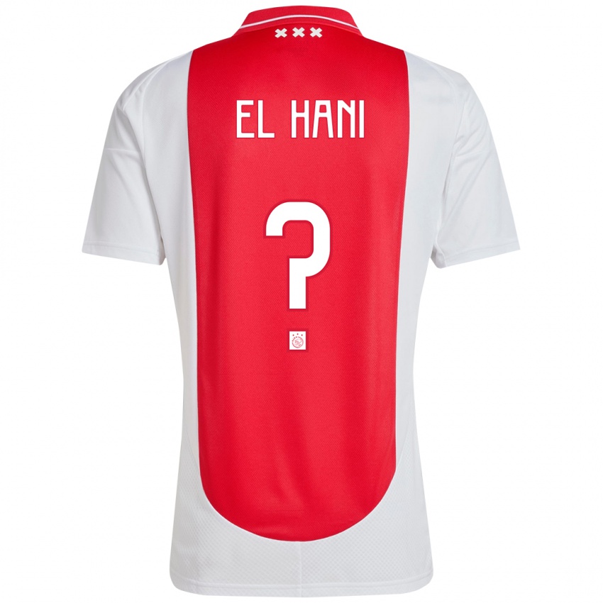 Hombre Camiseta Aymean El Hani #0 Rojo Blanco 1ª Equipación 2024/25 La Camisa Argentina