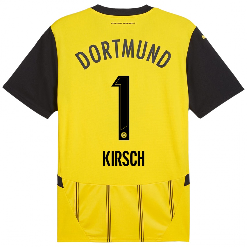 Hombre Camiseta Marian Kirsch #1 Amarillo Negro 1ª Equipación 2024/25 La Camisa Argentina