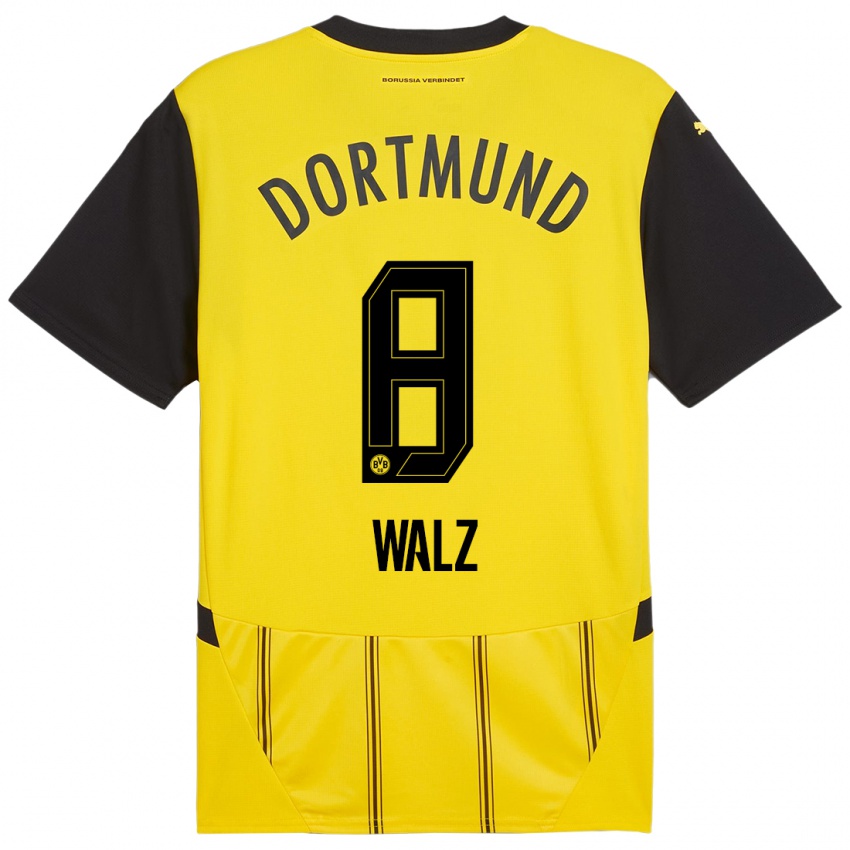 Hombre Camiseta Vasco Walz #8 Amarillo Negro 1ª Equipación 2024/25 La Camisa Argentina