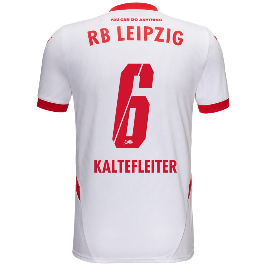 Hombre Camiseta Benno Kaltefleiter #6 Blanco Rojo 1ª Equipación 2024/25 La Camisa Argentina