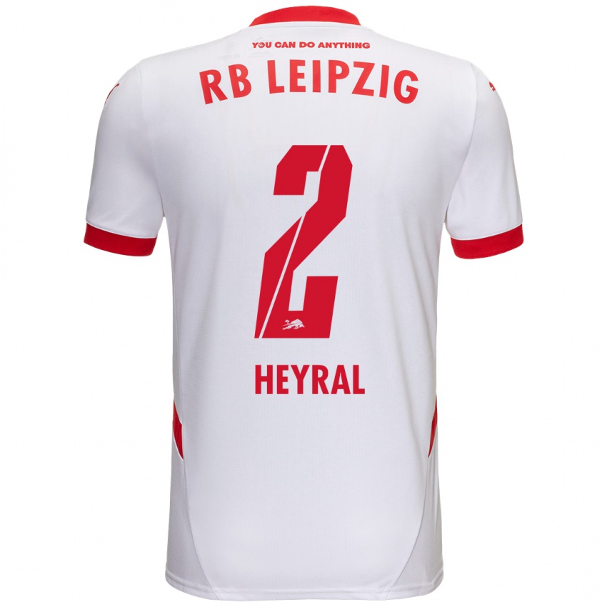 Hombre Camiseta Neo Heyral #2 Blanco Rojo 1ª Equipación 2024/25 La Camisa Argentina