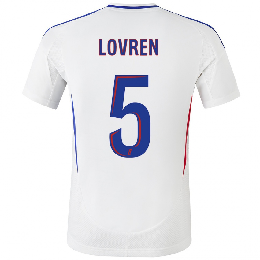 Hombre Camiseta Dejan Lovren #5 Blanco Azul 1ª Equipación 2024/25 La Camisa Argentina