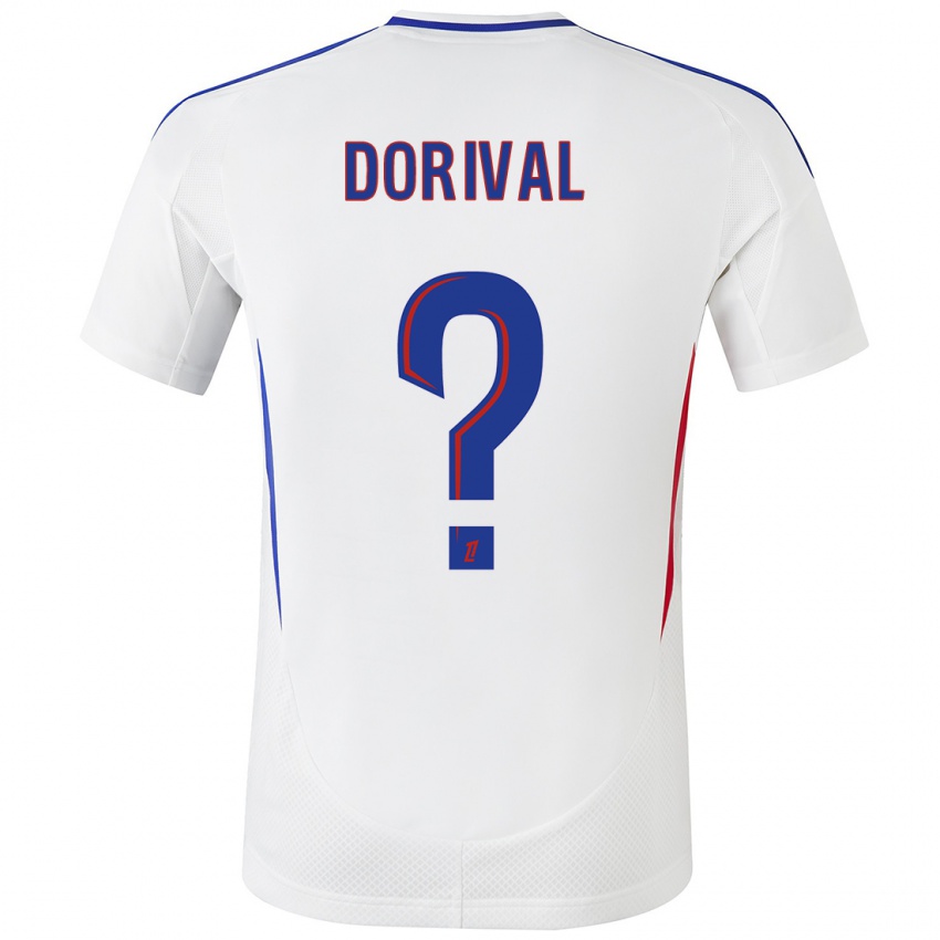 Hombre Camiseta Pierre Dorival #0 Blanco Azul 1ª Equipación 2024/25 La Camisa Argentina