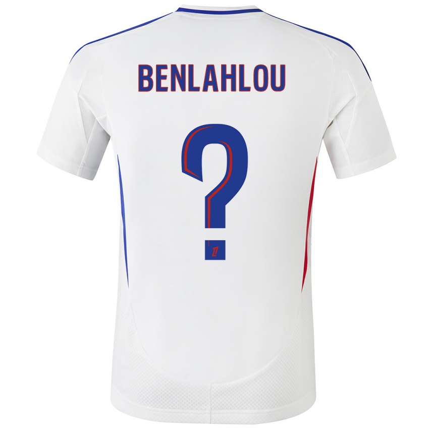 Hombre Camiseta Daryll Benlahlou #0 Blanco Azul 1ª Equipación 2024/25 La Camisa Argentina