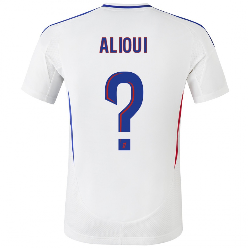 Hombre Camiseta Adam Alioui #0 Blanco Azul 1ª Equipación 2024/25 La Camisa Argentina