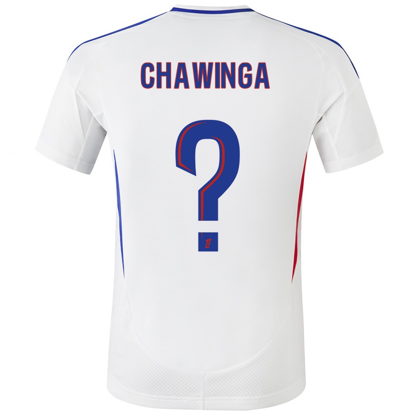 Hombre Camiseta Tabitha Chawinga #0 Blanco Azul 1ª Equipación 2024/25 La Camisa Argentina