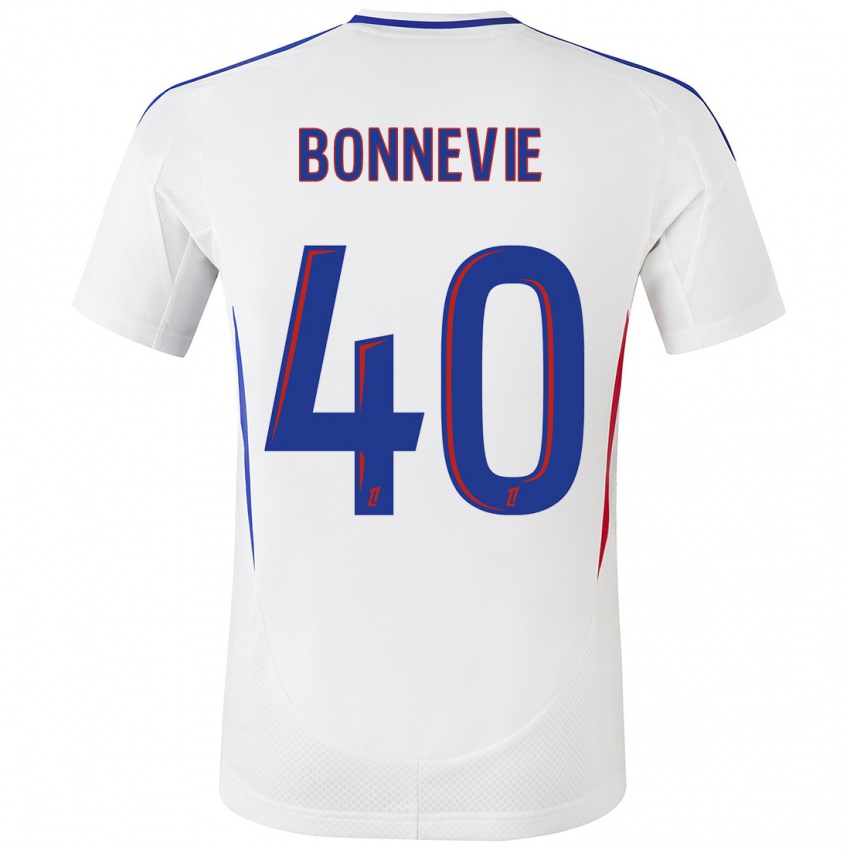 Hombre Camiseta Kayne Bonnevie #40 Blanco Azul 1ª Equipación 2024/25 La Camisa Argentina