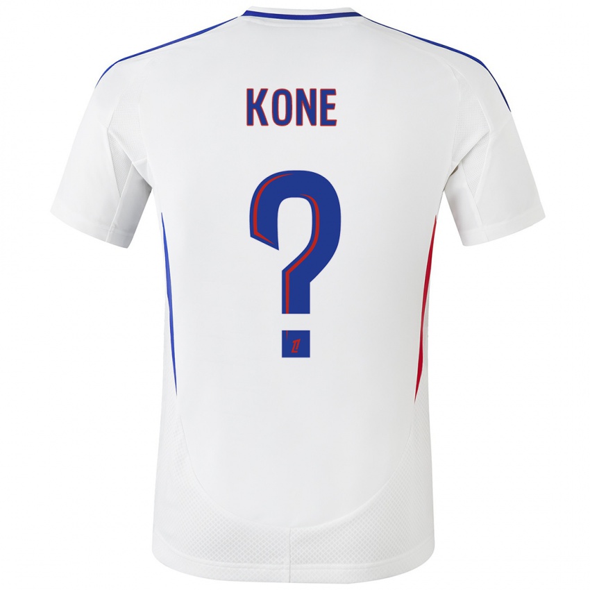 Hombre Camiseta Youssouf Kone #0 Blanco Azul 1ª Equipación 2024/25 La Camisa Argentina