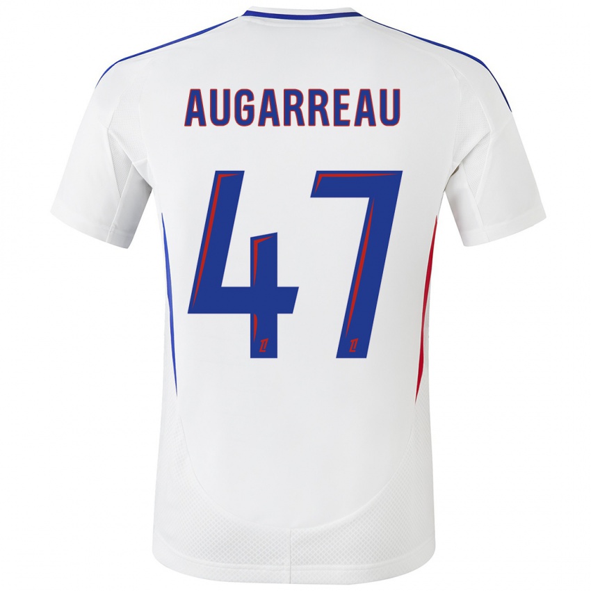 Hombre Camiseta Sofiane Augarreau #47 Blanco Azul 1ª Equipación 2024/25 La Camisa Argentina