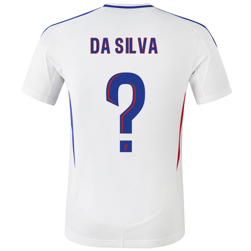 Hombre Camiseta Florent Da Silva #0 Blanco Azul 1ª Equipación 2024/25 La Camisa Argentina