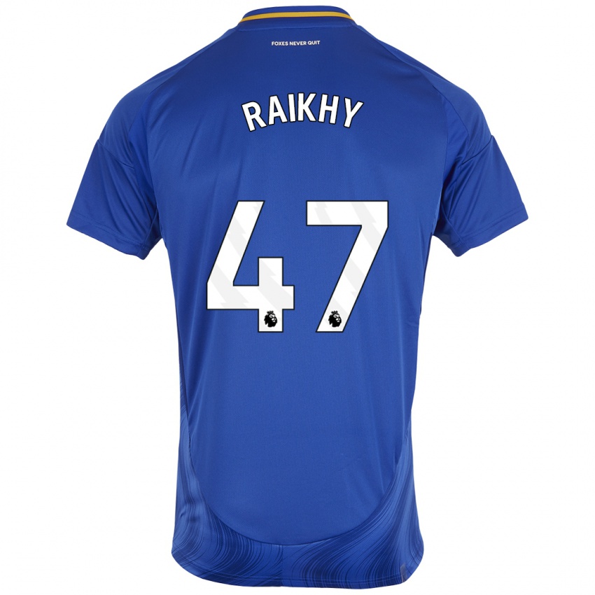 Hombre Camiseta Arjan Raikhy #47 Azul Blanco 1ª Equipación 2024/25 La Camisa Argentina