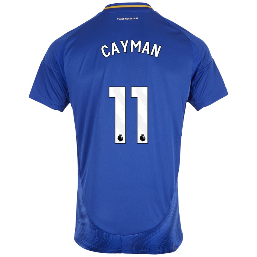 Hombre Camiseta Janice Cayman #11 Azul Blanco 1ª Equipación 2024/25 La Camisa Argentina