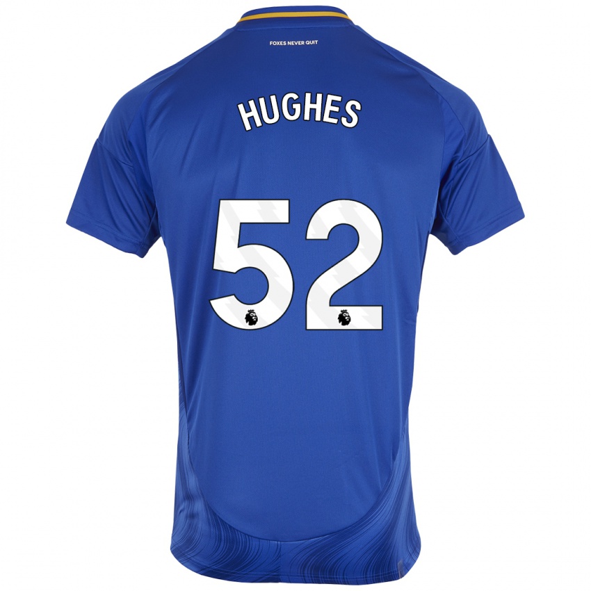 Hombre Camiseta Iestyn Hughes #52 Azul Blanco 1ª Equipación 2024/25 La Camisa Argentina