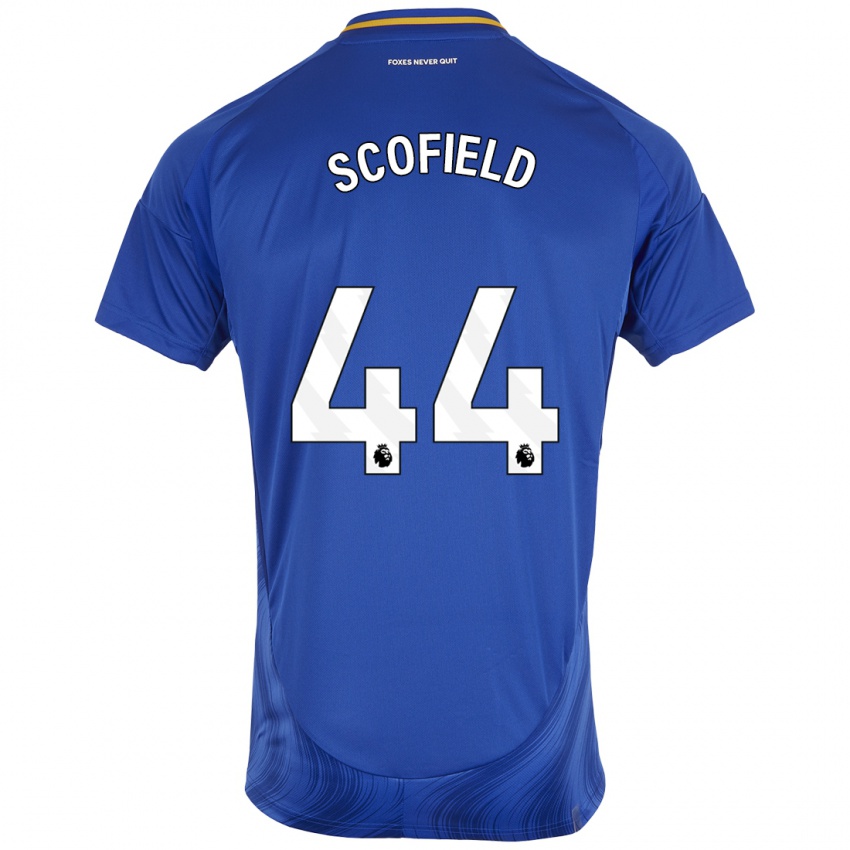 Hombre Camiseta Connie Scofield #44 Azul Blanco 1ª Equipación 2024/25 La Camisa Argentina