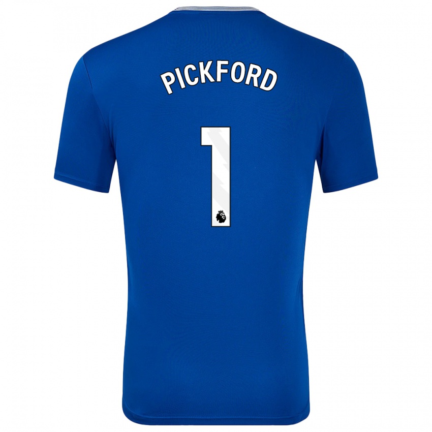 Hombre Camiseta Pickford #1 Azul Con 1ª Equipación 2024/25 La Camisa Argentina