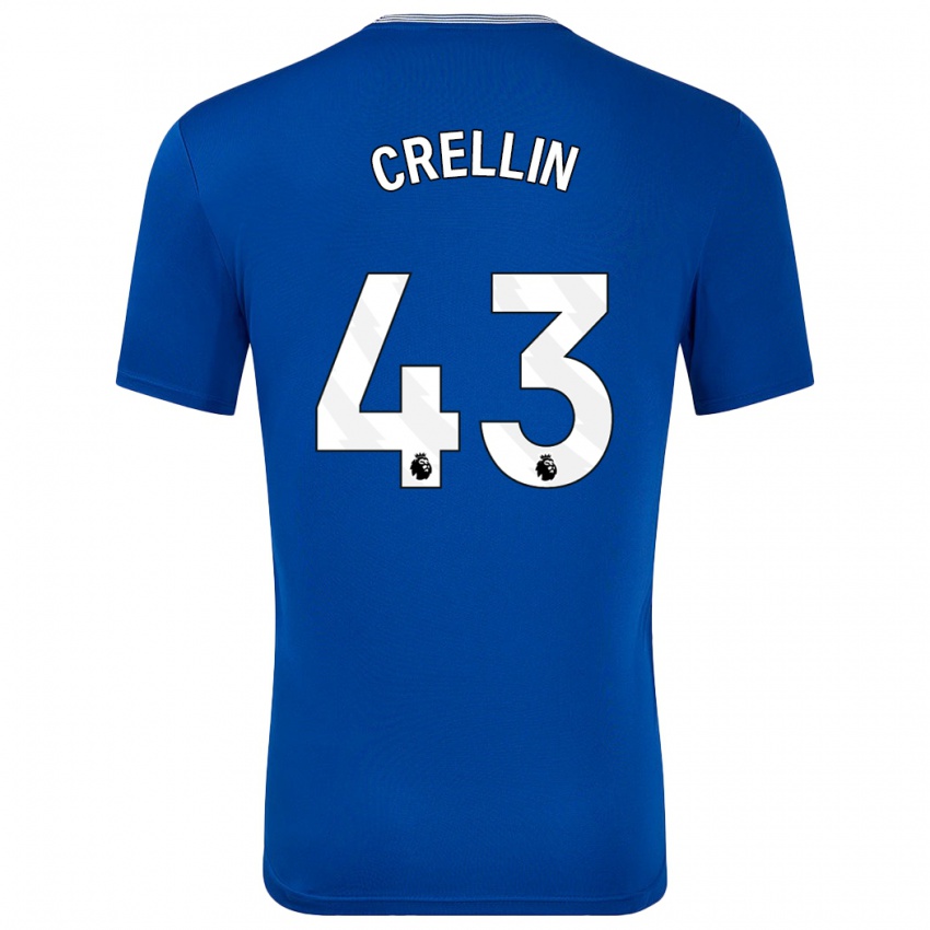 Hombre Camiseta Billy Crellin #43 Azul Con 1ª Equipación 2024/25 La Camisa Argentina