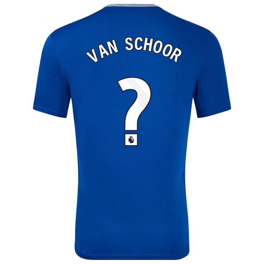 Hombre Camiseta Joshua Van Schoor #0 Azul Con 1ª Equipación 2024/25 La Camisa Argentina