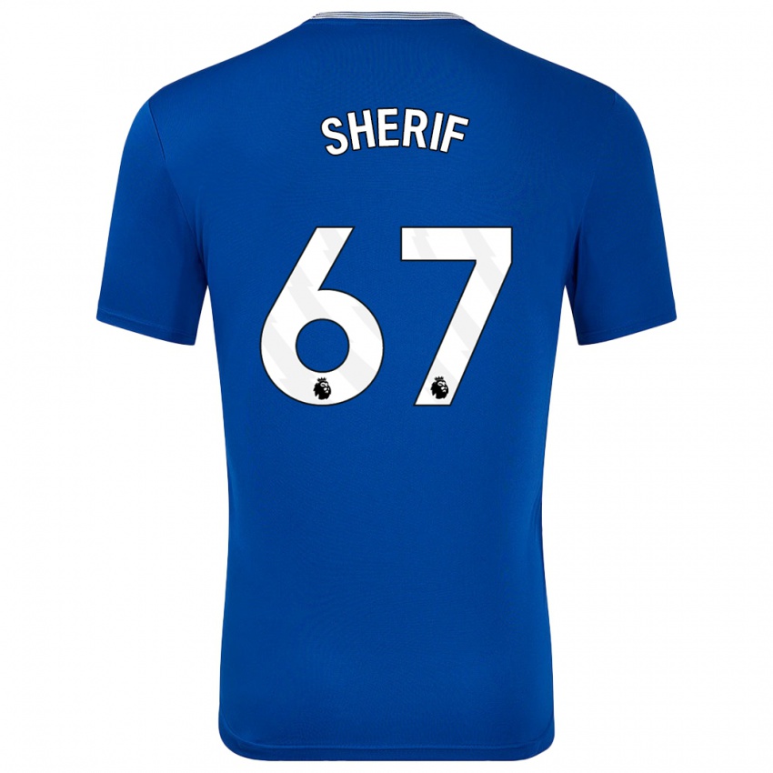 Hombre Camiseta Martin Sherif #67 Azul Con 1ª Equipación 2024/25 La Camisa Argentina