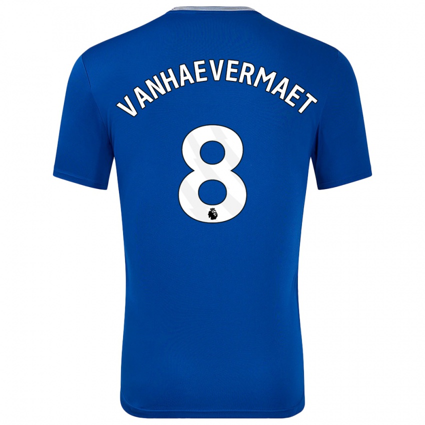 Hombre Camiseta Justine Vanhaevermaet #8 Azul Con 1ª Equipación 2024/25 La Camisa Argentina