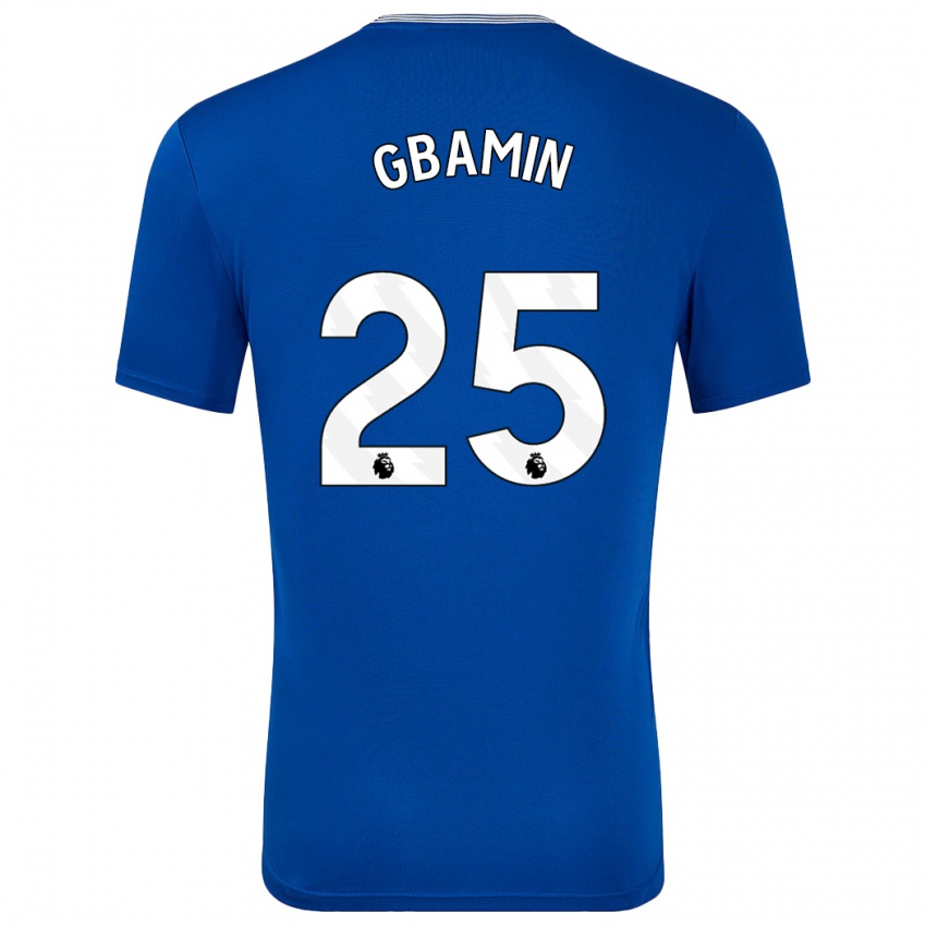 Hombre Camiseta Jean-Philippe Gbamin #25 Azul Con 1ª Equipación 2024/25 La Camisa Argentina