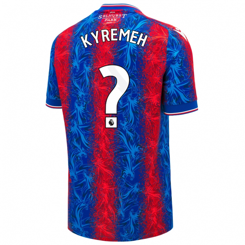 Hombre Camiseta Jerome Kyremeh #0 Rayas Rojas Y Azules 1ª Equipación 2024/25 La Camisa Argentina