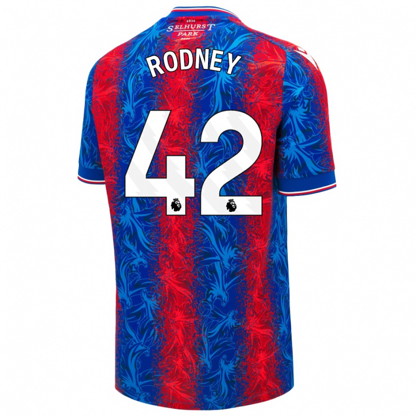 Hombre Camiseta Kaden Rodney #42 Rayas Rojas Y Azules 1ª Equipación 2024/25 La Camisa Argentina