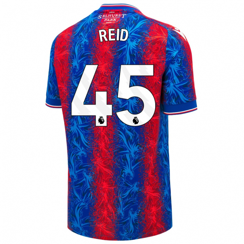 Hombre Camiseta Dylan Reid #45 Rayas Rojas Y Azules 1ª Equipación 2024/25 La Camisa Argentina