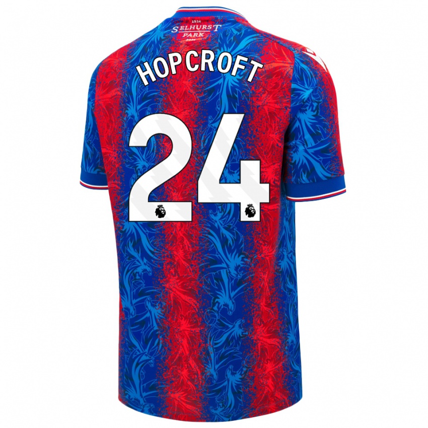 Hombre Camiseta Shanade Hopcroft #24 Rayas Rojas Y Azules 1ª Equipación 2024/25 La Camisa Argentina