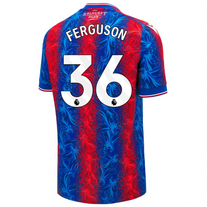 Hombre Camiseta Nathan Ferguson #36 Rayas Rojas Y Azules 1ª Equipación 2024/25 La Camisa Argentina