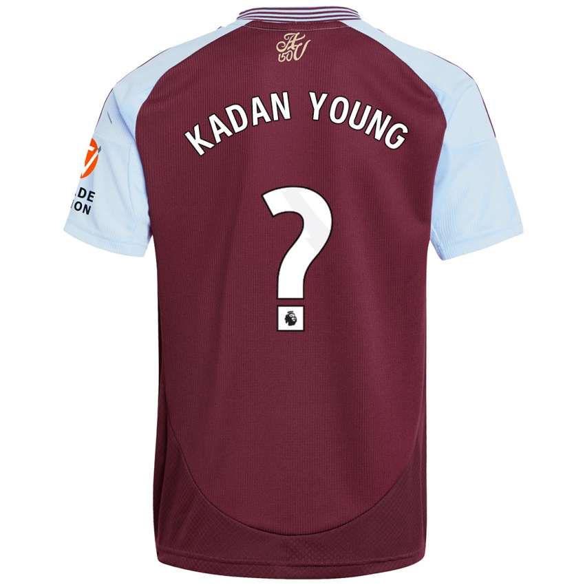 Hombre Camiseta Kadan Young #0 Borgoña Azul Cielo 1ª Equipación 2024/25 La Camisa Argentina