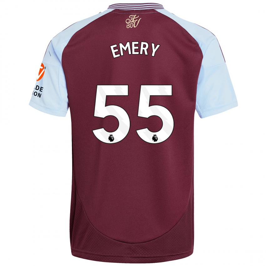 Hombre Camiseta Lander Emery #55 Borgoña Azul Cielo 1ª Equipación 2024/25 La Camisa Argentina