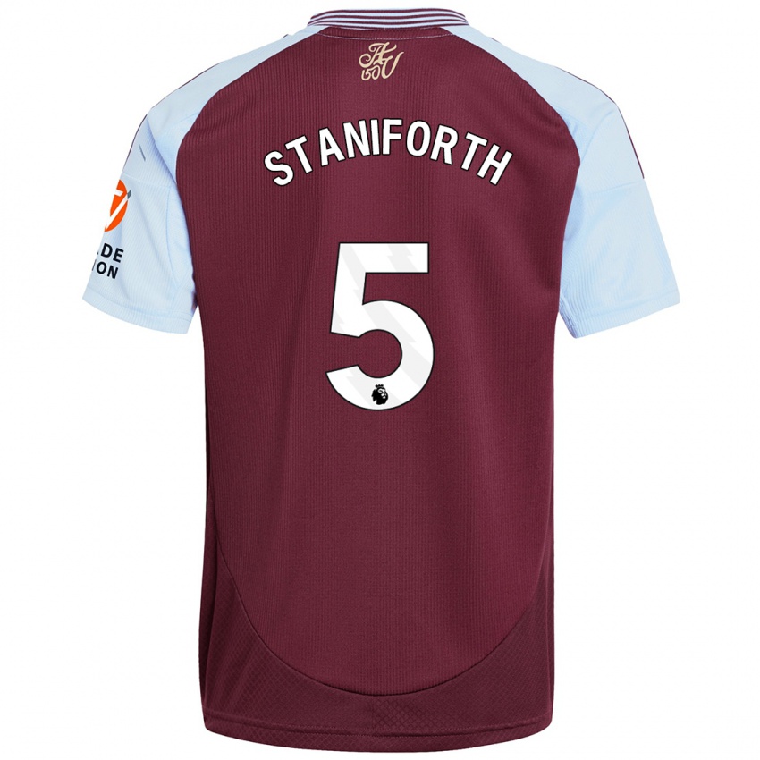 Hombre Camiseta Lucy Staniforth #5 Borgoña Azul Cielo 1ª Equipación 2024/25 La Camisa Argentina