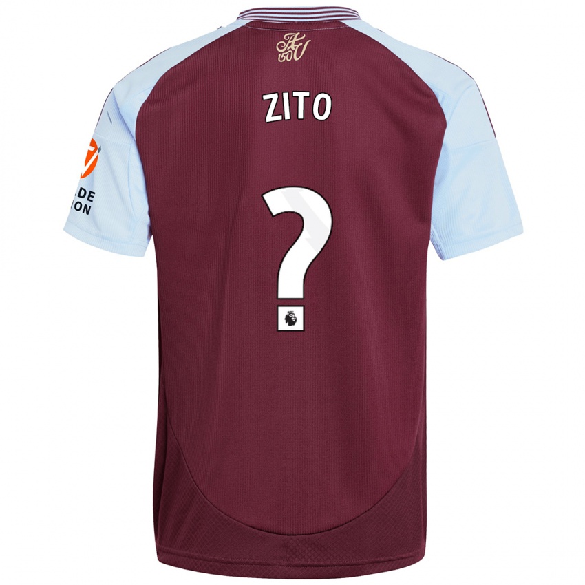 Hombre Camiseta Patrick Zito #0 Borgoña Azul Cielo 1ª Equipación 2024/25 La Camisa Argentina