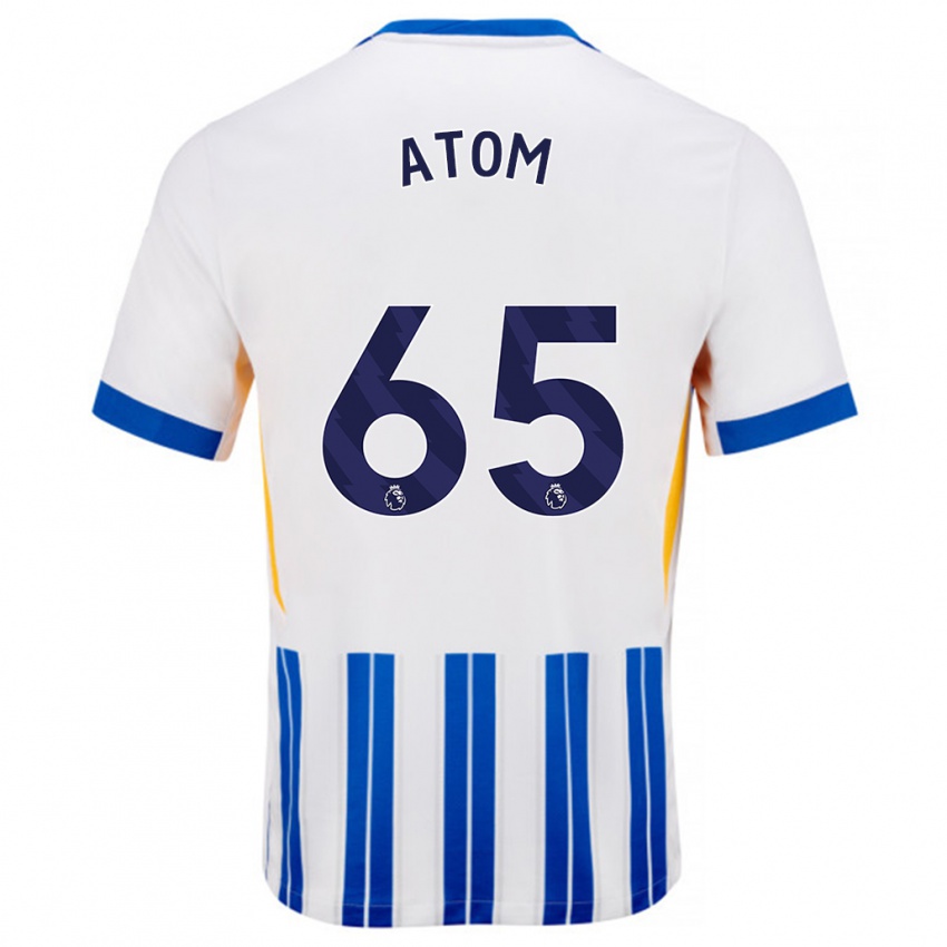 Hombre Camiseta Noel Atom #65 Blanco Azul Rayas 1ª Equipación 2024/25 La Camisa Argentina