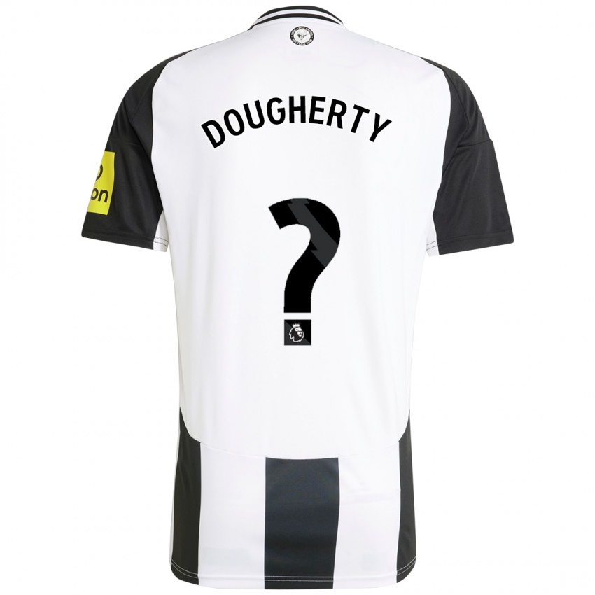 Hombre Camiseta Ryan Dougherty #0 Blanco Negro 1ª Equipación 2024/25 La Camisa Argentina