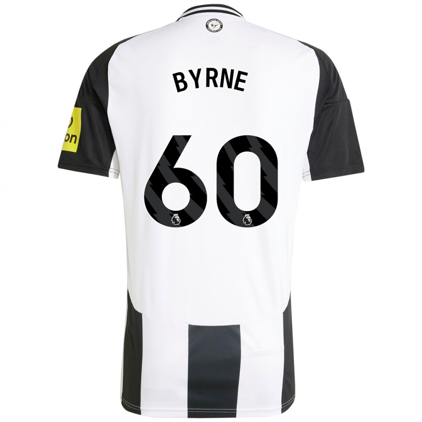 Hombre Camiseta Reece Byrne #60 Blanco Negro 1ª Equipación 2024/25 La Camisa Argentina