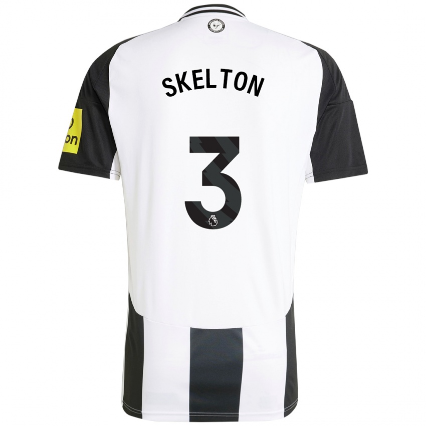 Hombre Camiseta Keira Skelton #3 Blanco Negro 1ª Equipación 2024/25 La Camisa Argentina