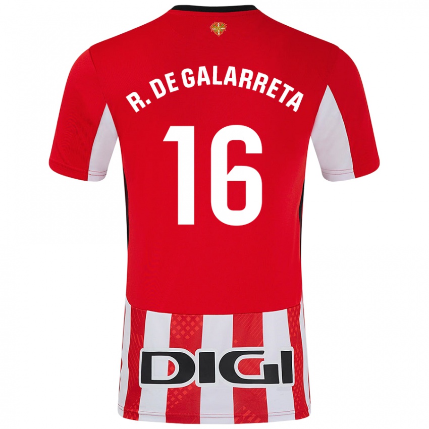 Hombre Camiseta Iñigo Ruiz De Galarreta #16 Rojo Blanco 1ª Equipación 2024/25 La Camisa Argentina