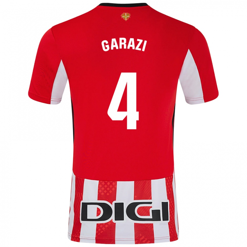 Hombre Camiseta Garazi #4 Rojo Blanco 1ª Equipación 2024/25 La Camisa Argentina