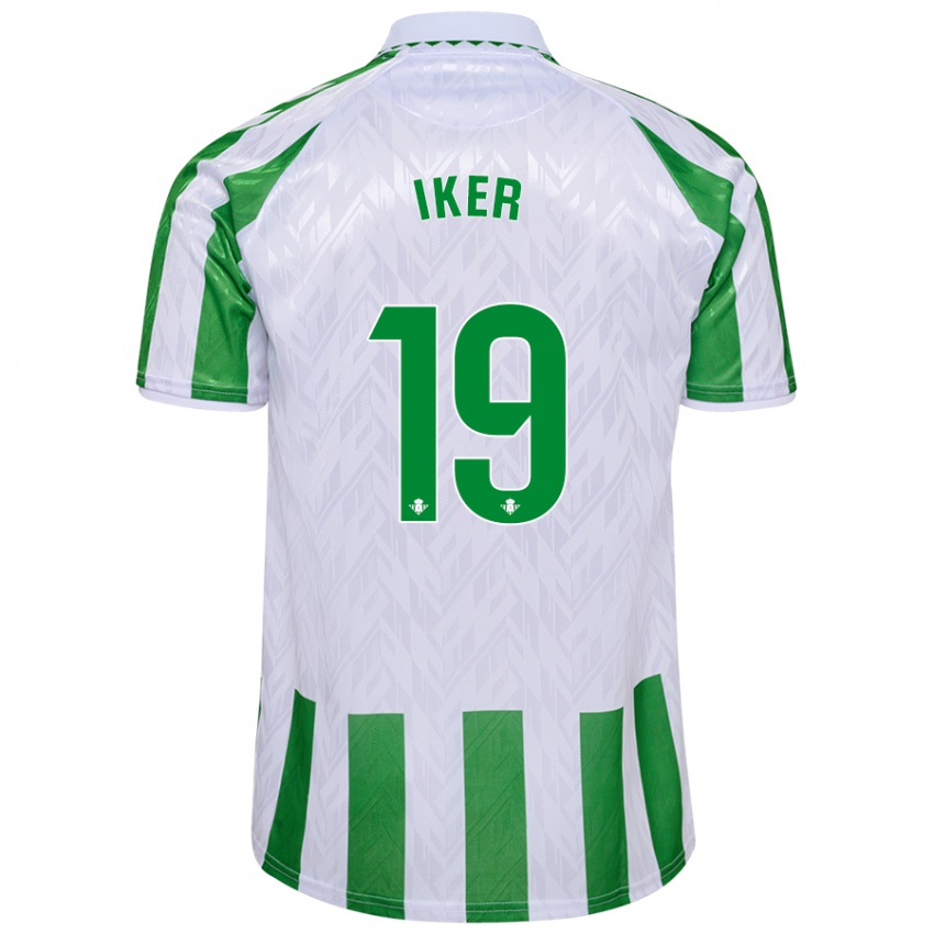 Hombre Camiseta Iker Losada #19 Verde Rayas Blancas 1ª Equipación 2024/25 La Camisa Argentina