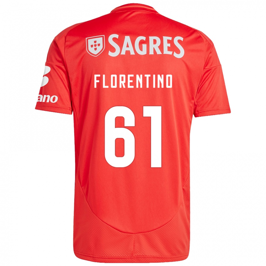 Hombre Camiseta Florentino #61 Rojo Blanco 1ª Equipación 2024/25 La Camisa Argentina