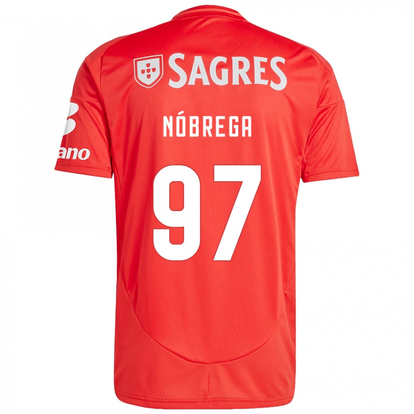 Hombre Camiseta Ricardo Nóbrega #97 Rojo Blanco 1ª Equipación 2024/25 La Camisa Argentina