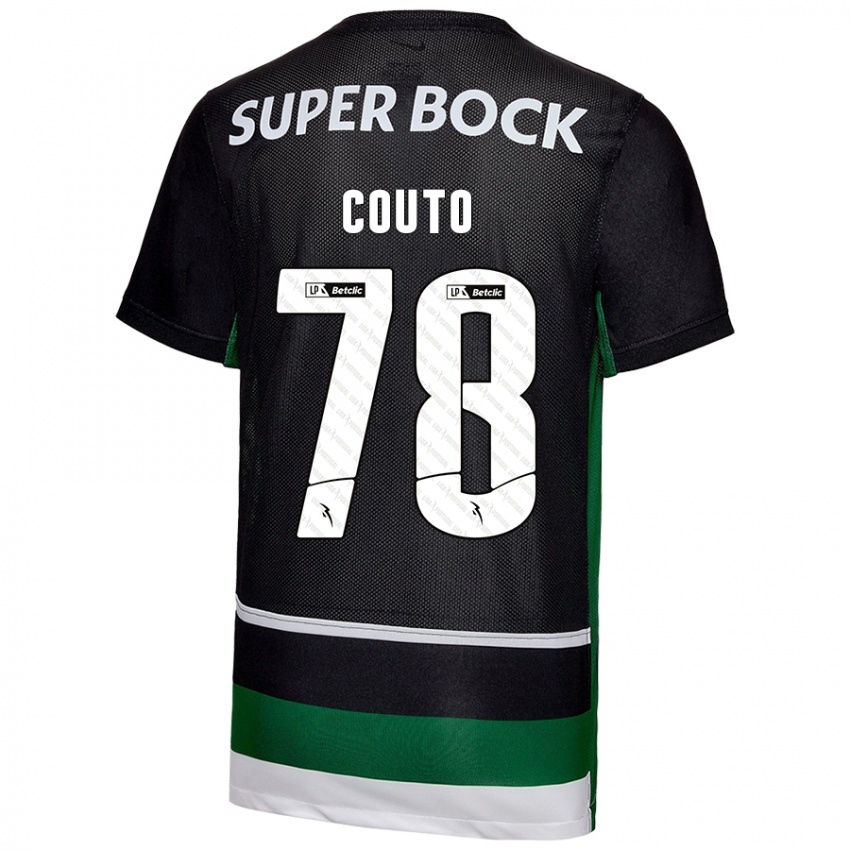 Hombre Camiseta Mauro Couto #78 Negro Blanco Verde 1ª Equipación 2024/25 La Camisa Argentina